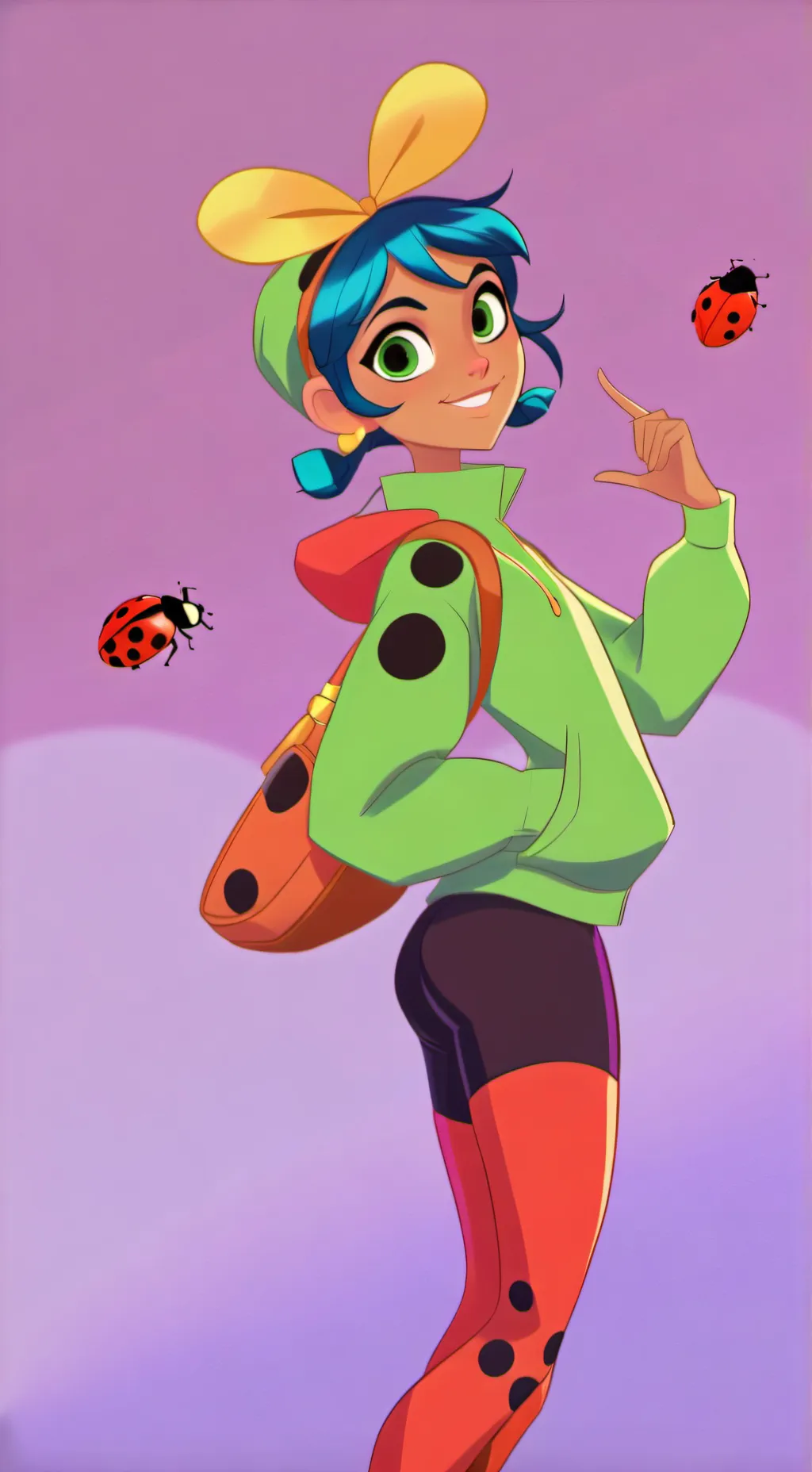 ai character: Marinette/ladybug background