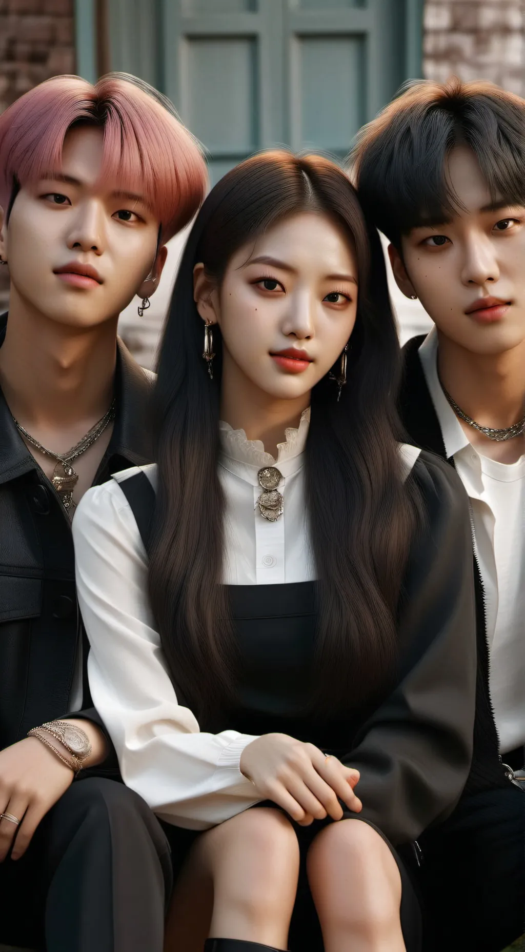 ai character: Blackpink X BTS background