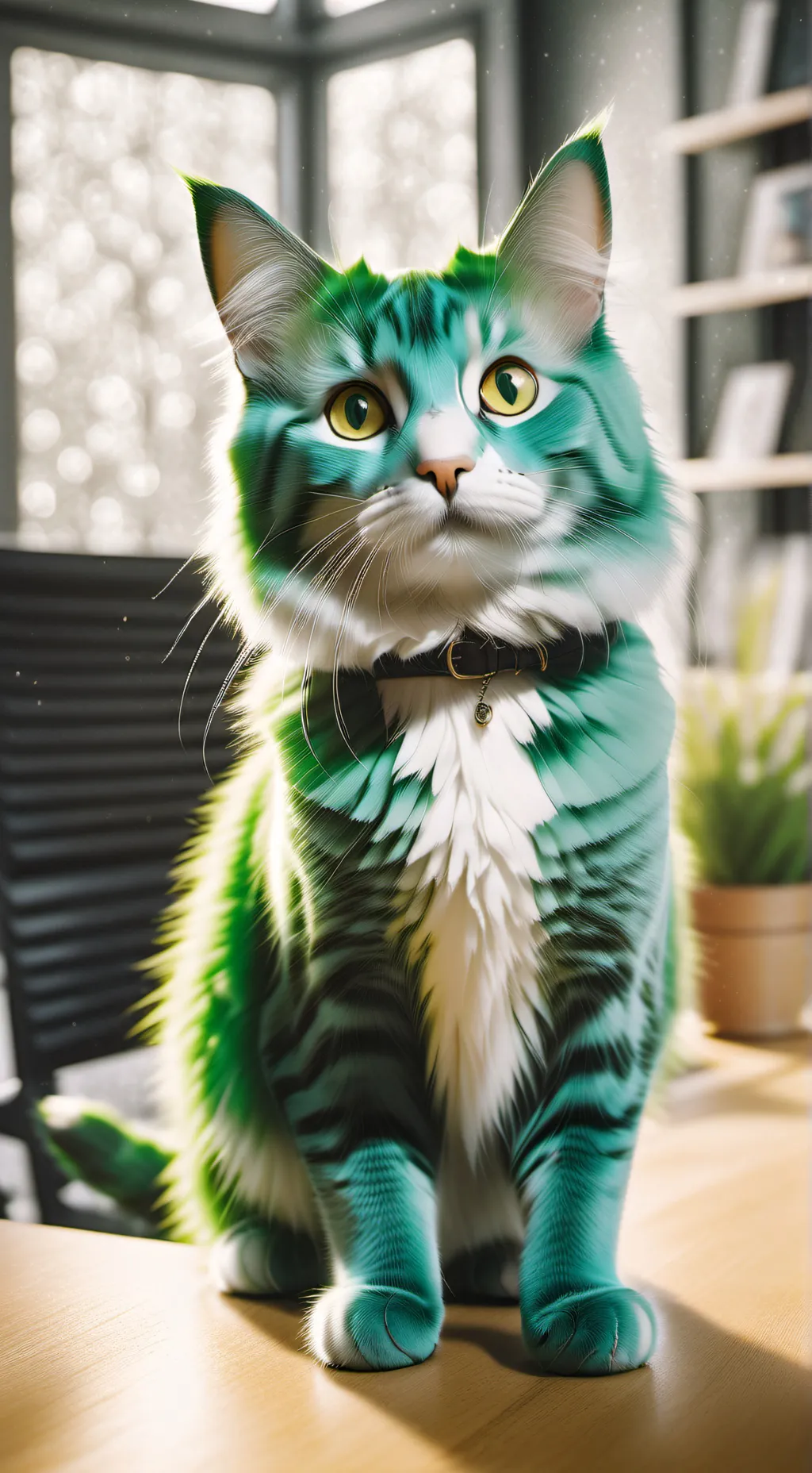 ai character: CyanSpot background