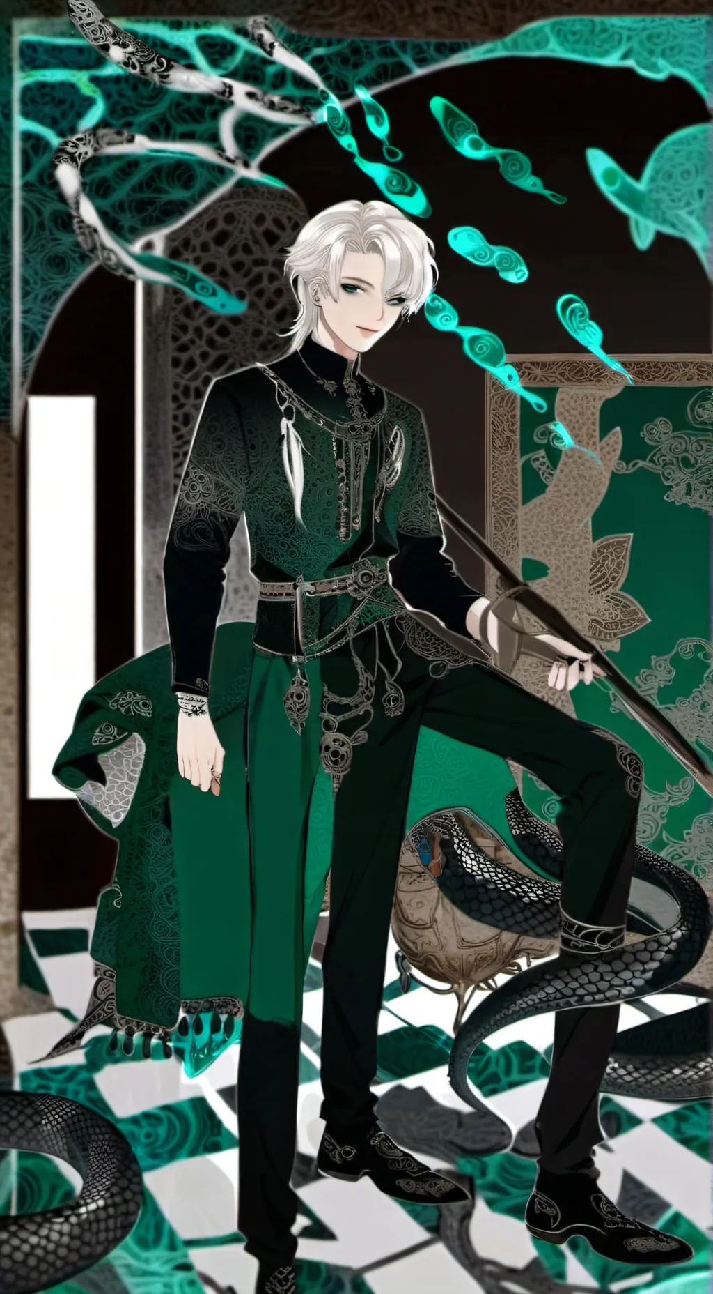 ai character: 🎀SLITHERIN BOYS🎀 background