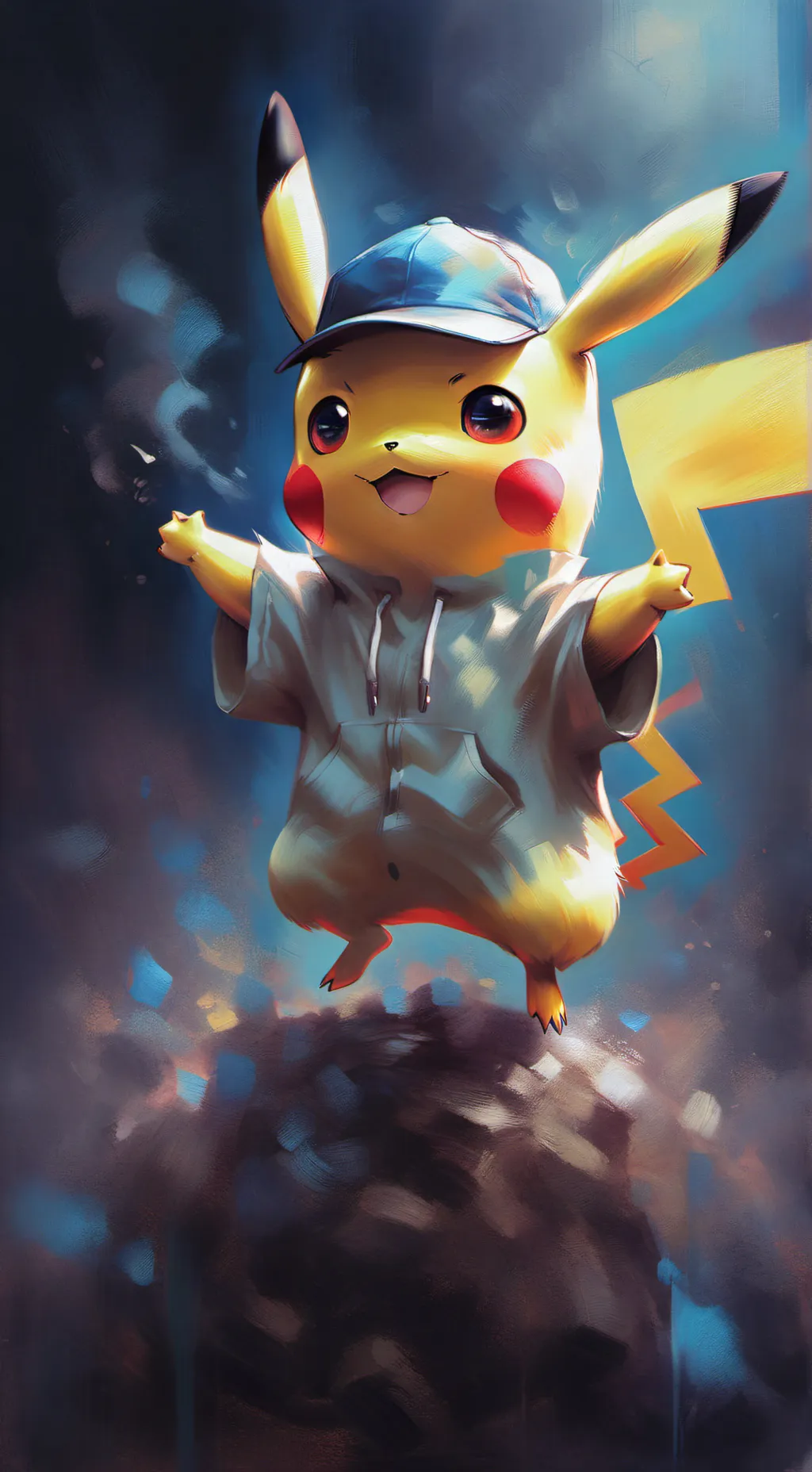 ai character: pikachu background