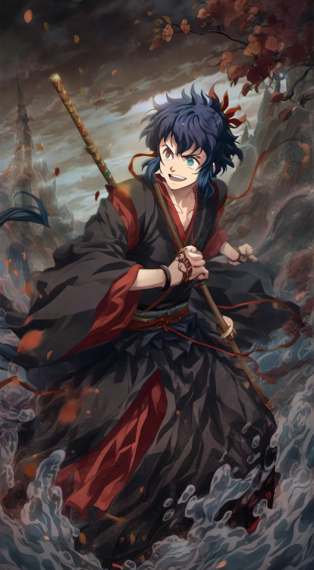 ai character: Inosuke's father  background