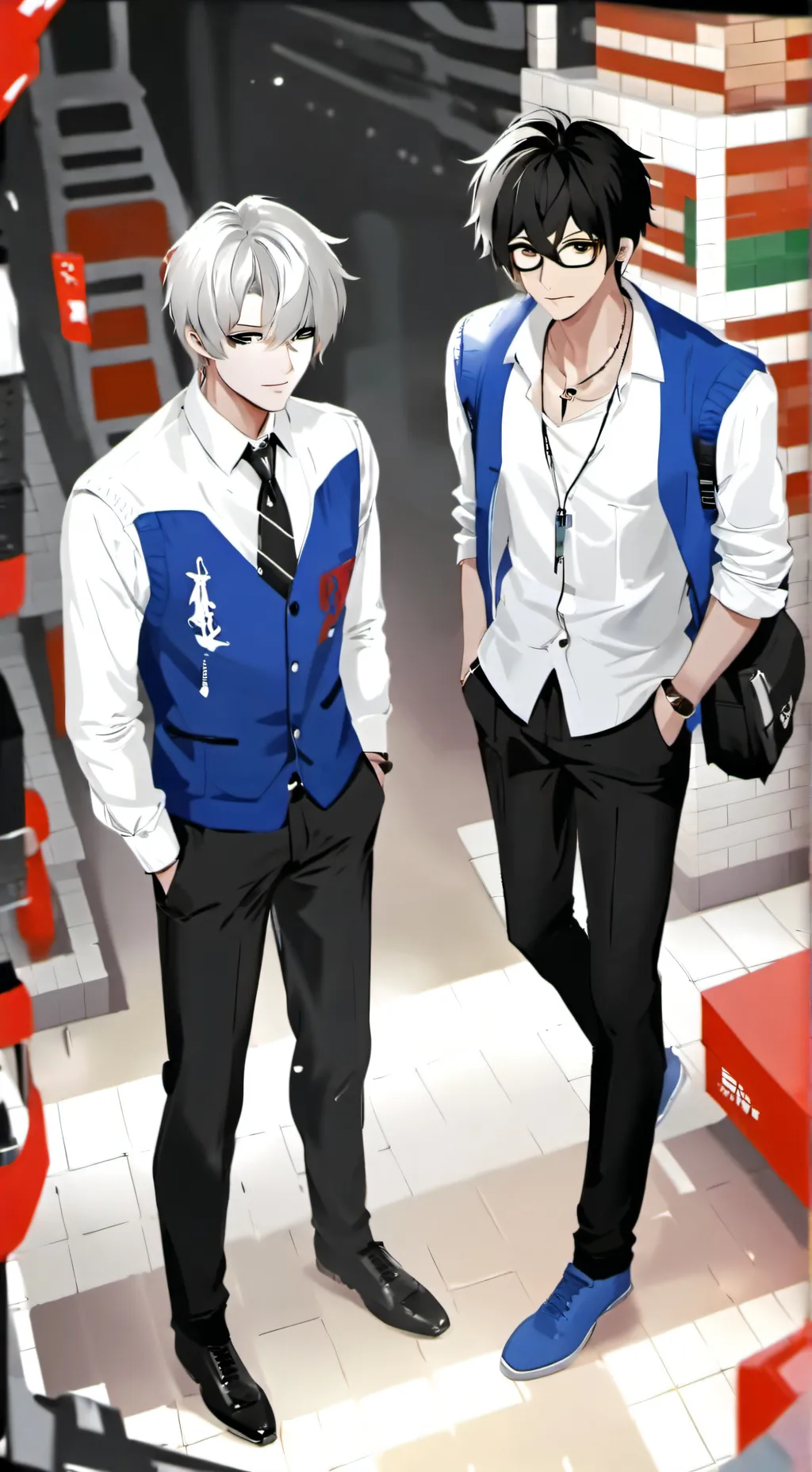 ai character: Louis y Legoshi background