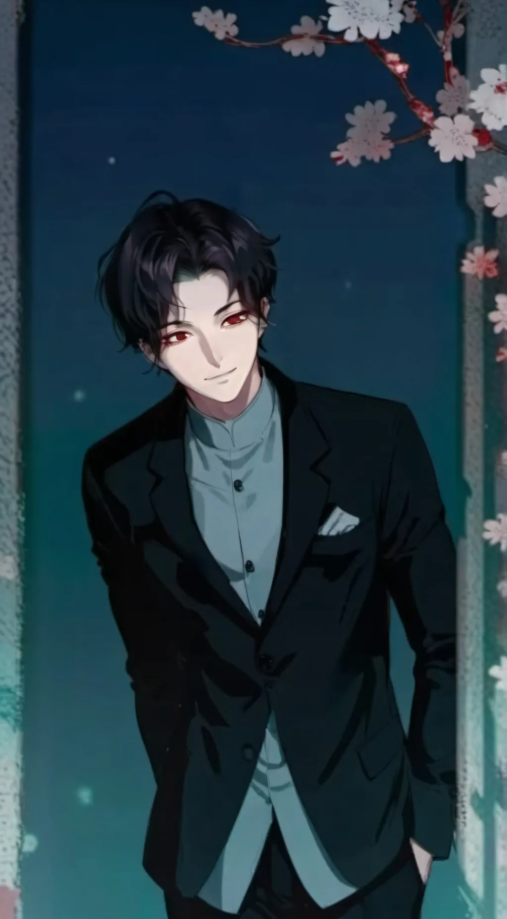 ai character: muzan  background