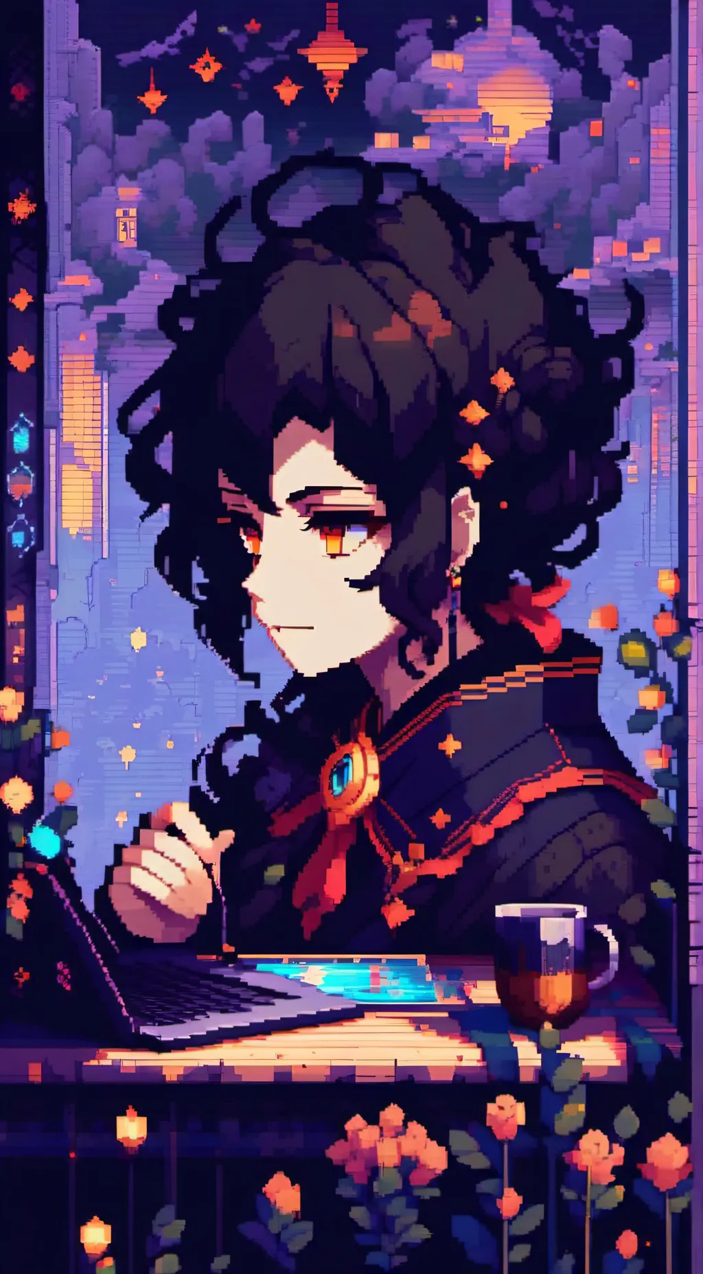 ai character: Muzan upper moons background