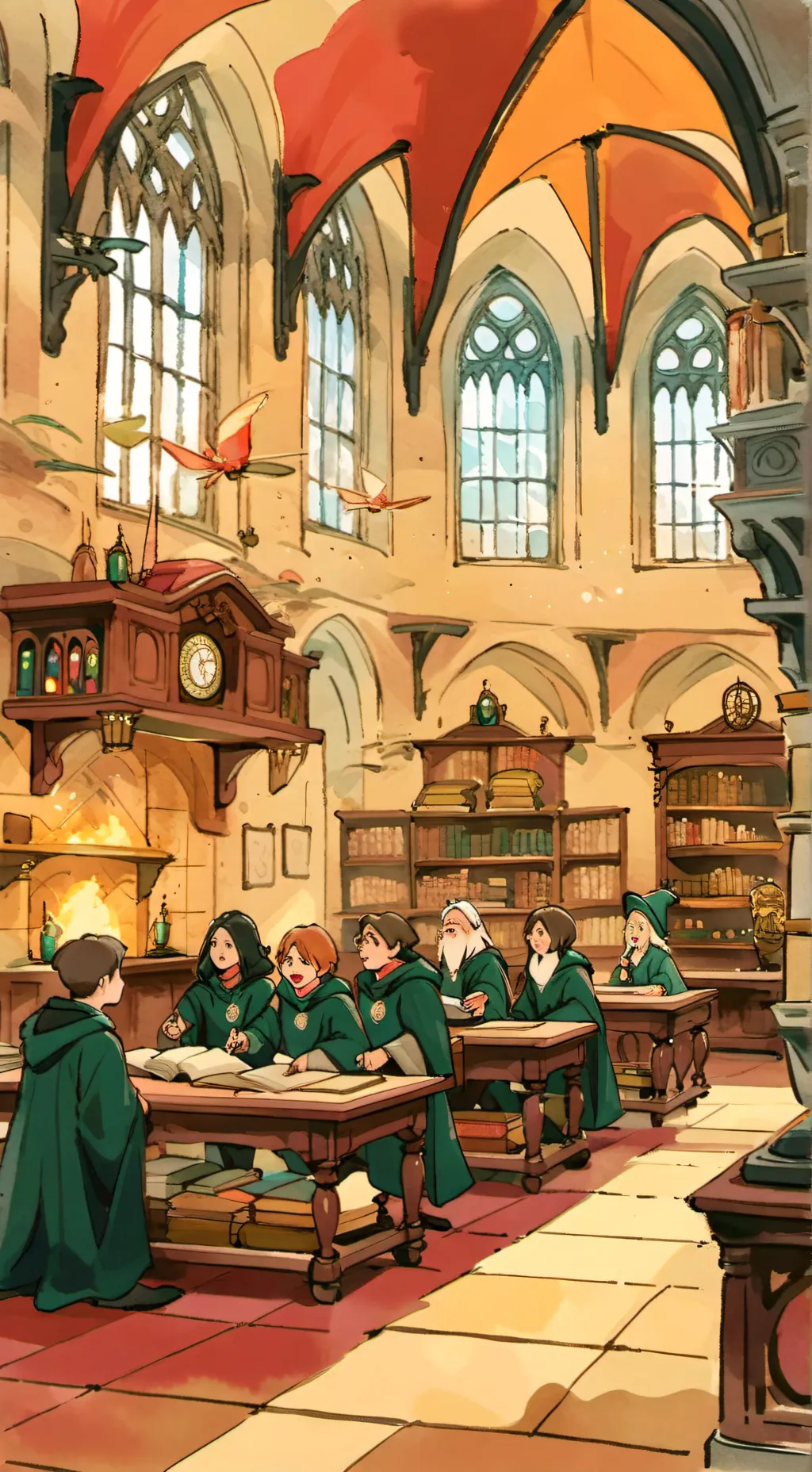 ai character: Slytherin Boys  background