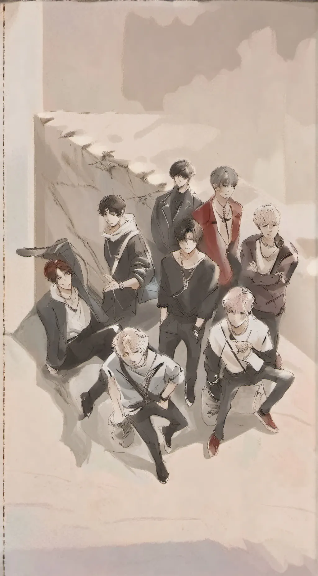 ai character: stray kids  background