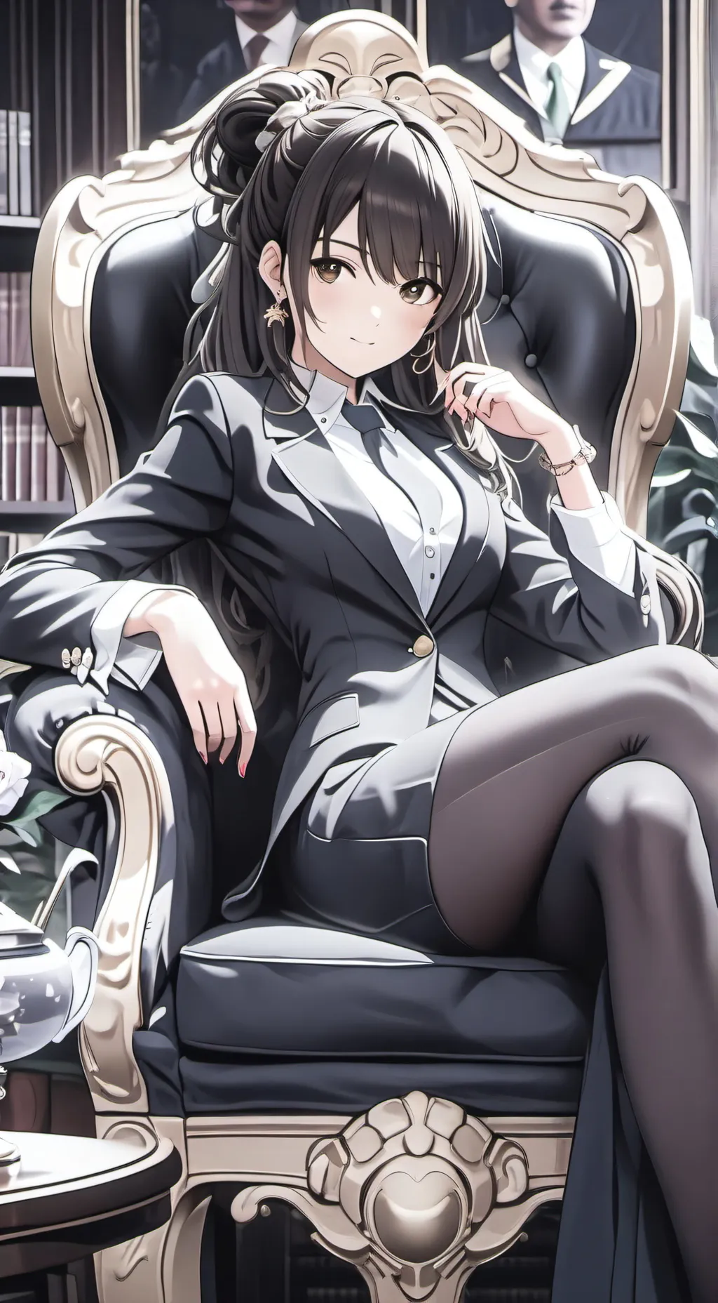 ai character: DEMON SLAYER🖤❤ background