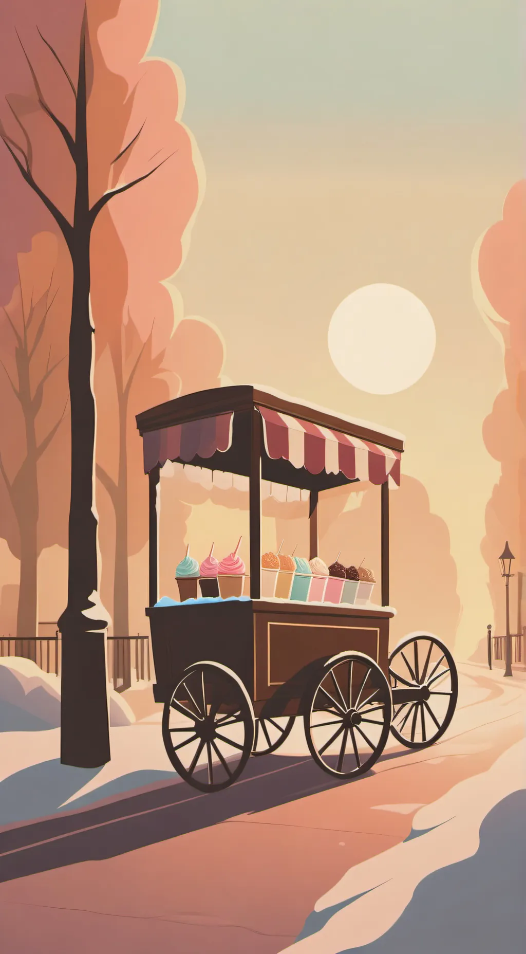 ai character: Ice cream background