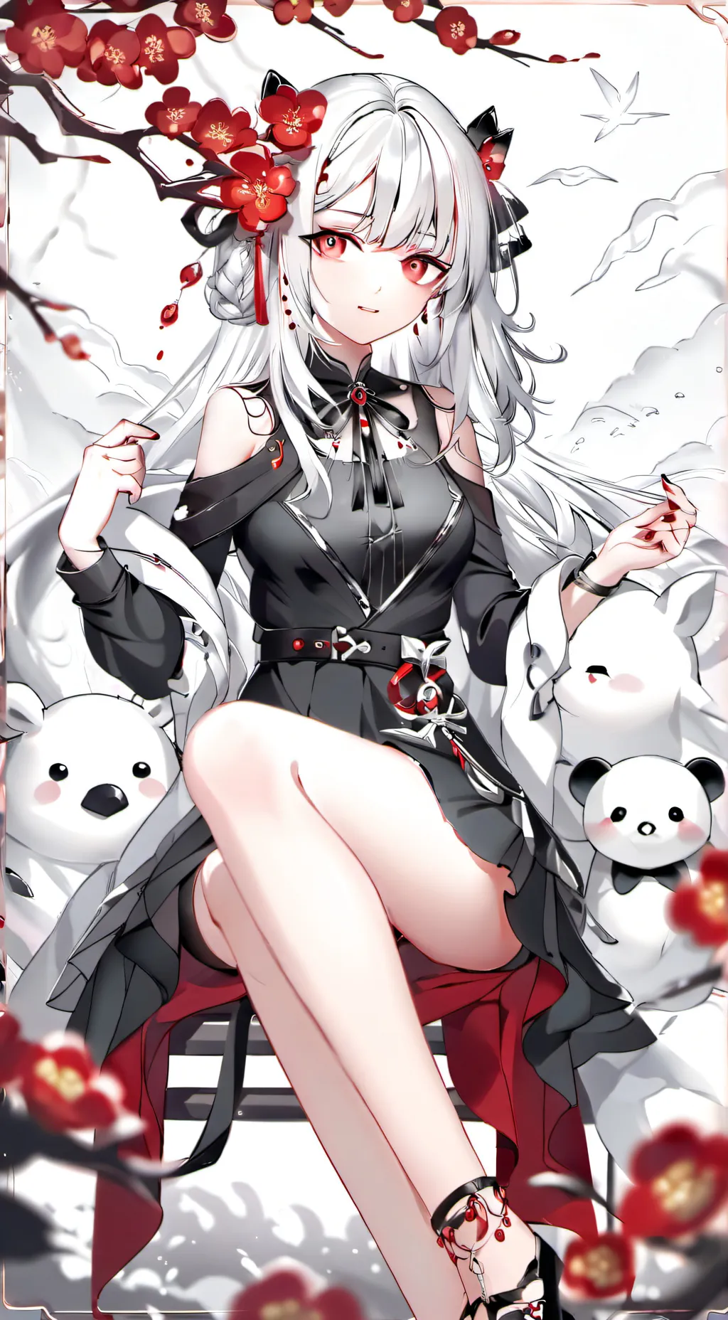 ai character: Hello Kitty background