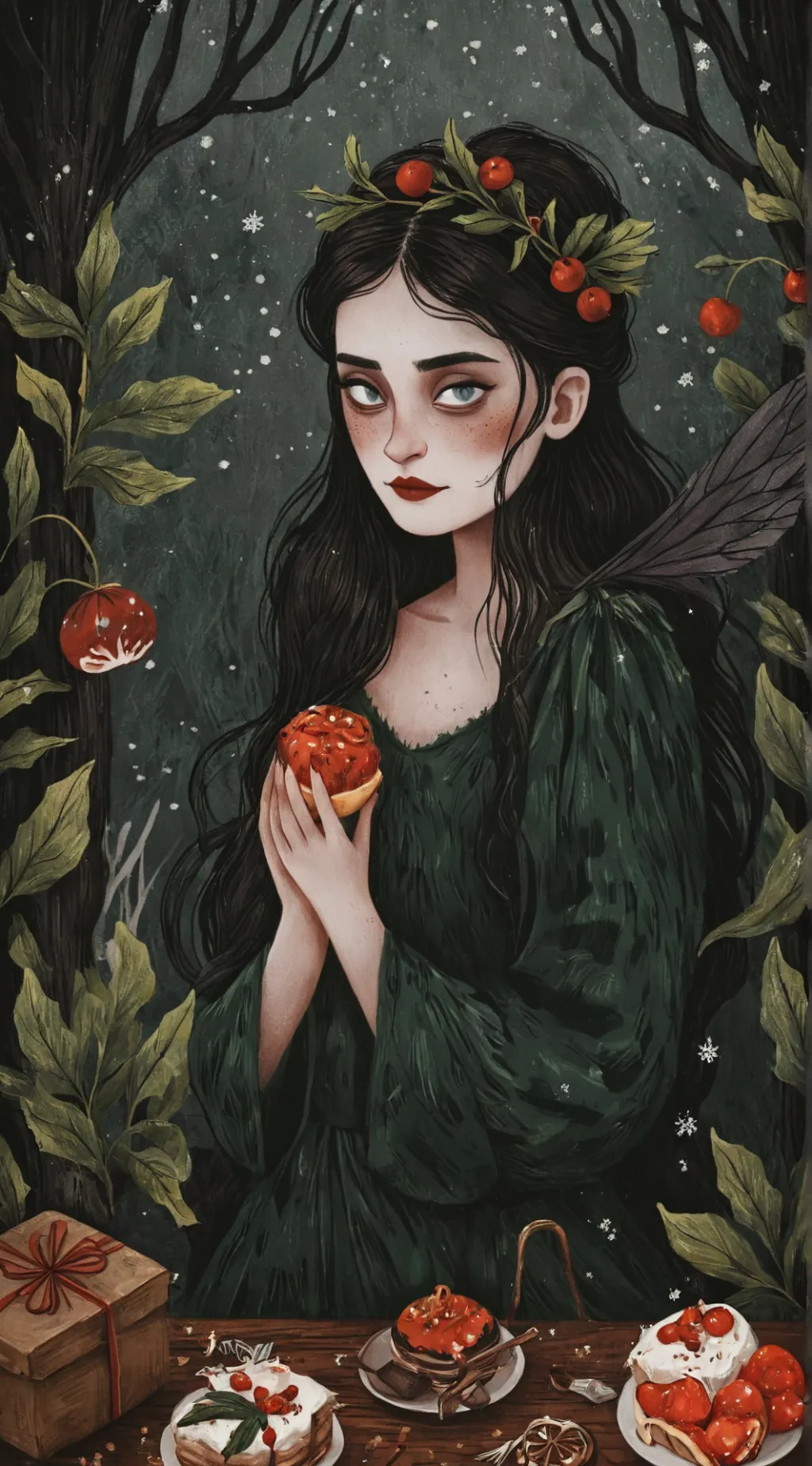 ai character: HAPPY NEW YEARS!! background