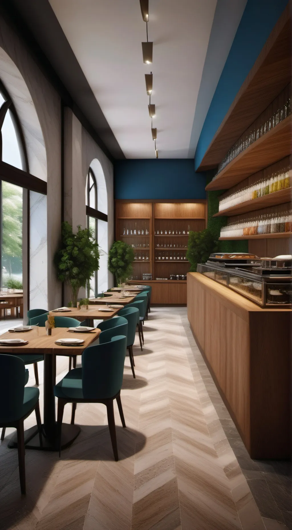 ai character: restaurante caro background