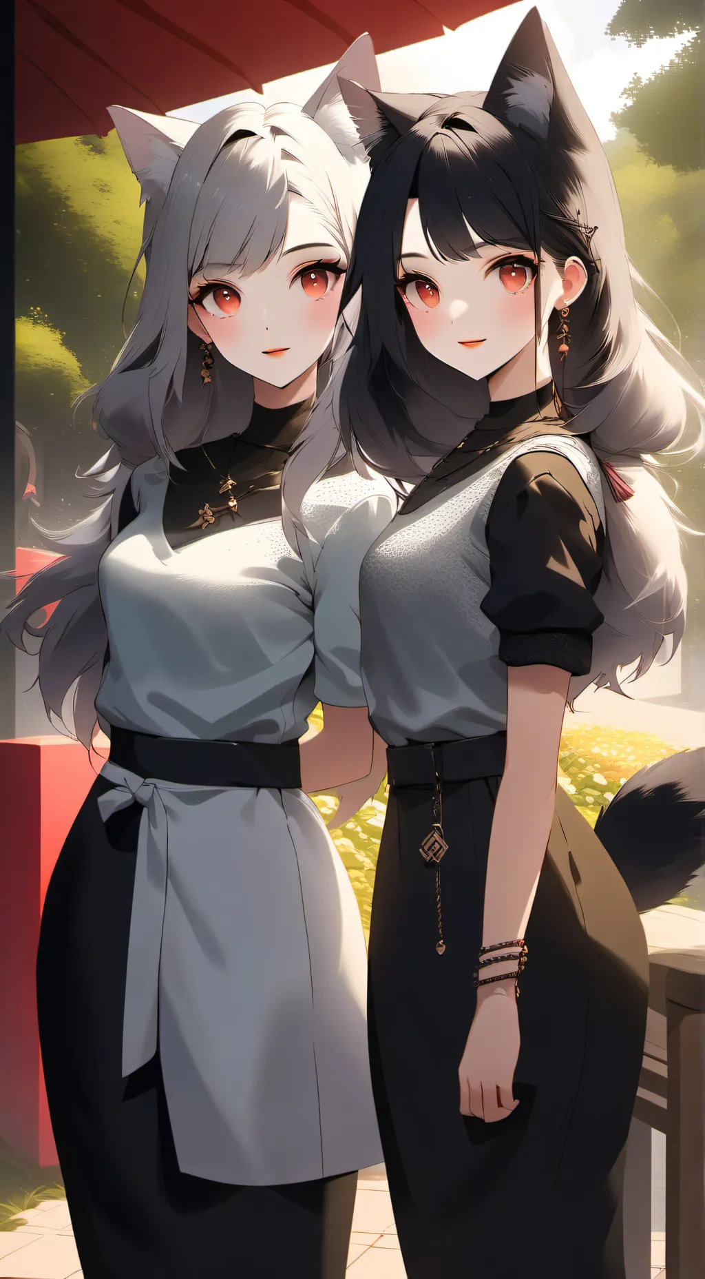 ai character: Lily and Lulu background