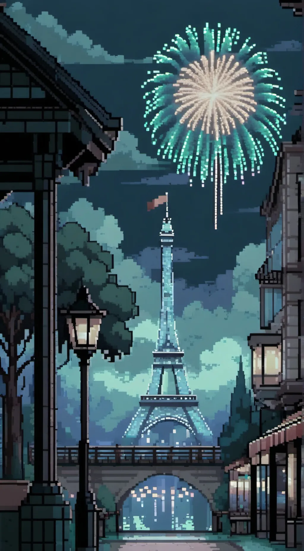 ai character: HH NEW YEAR 2025!! background