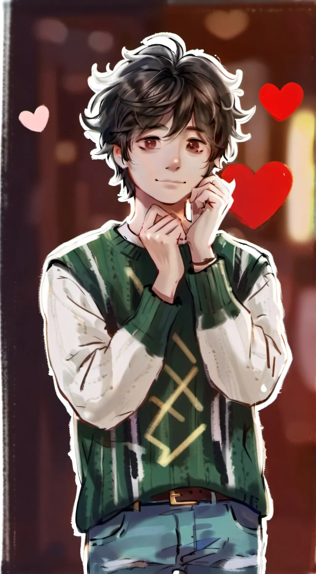 ai character: Adrian .p background