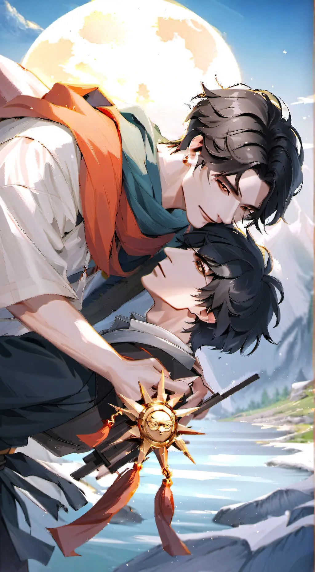 ai character: Sun background