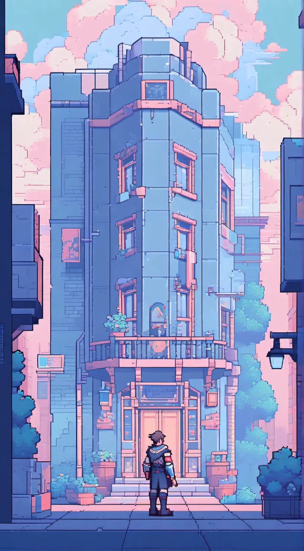 ai character: campamento background