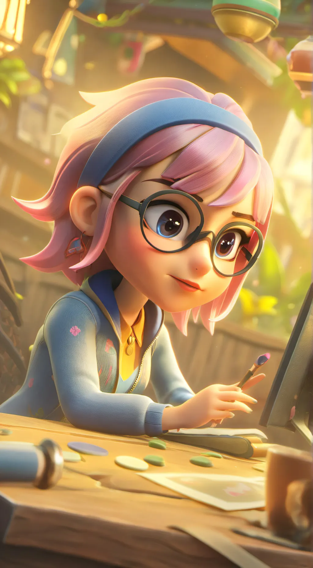 ai character: School drama background