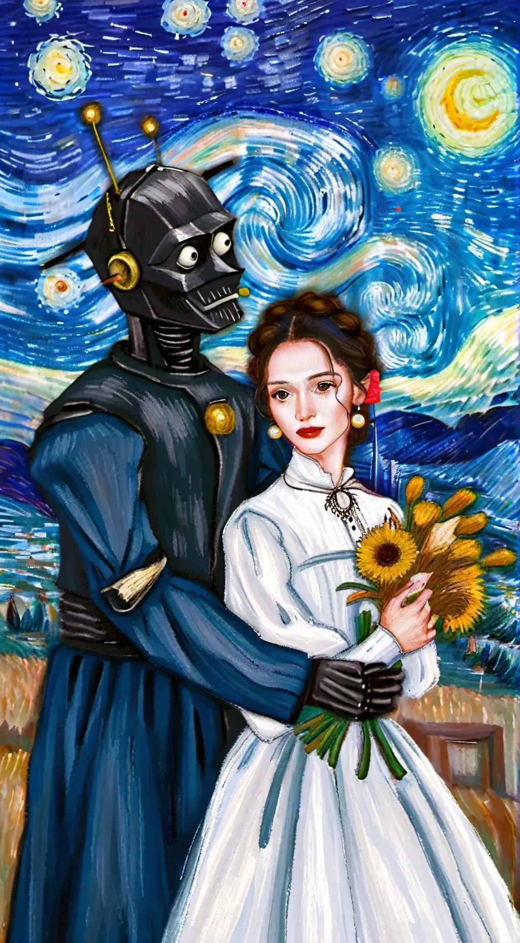 ai character: Uzi x N background