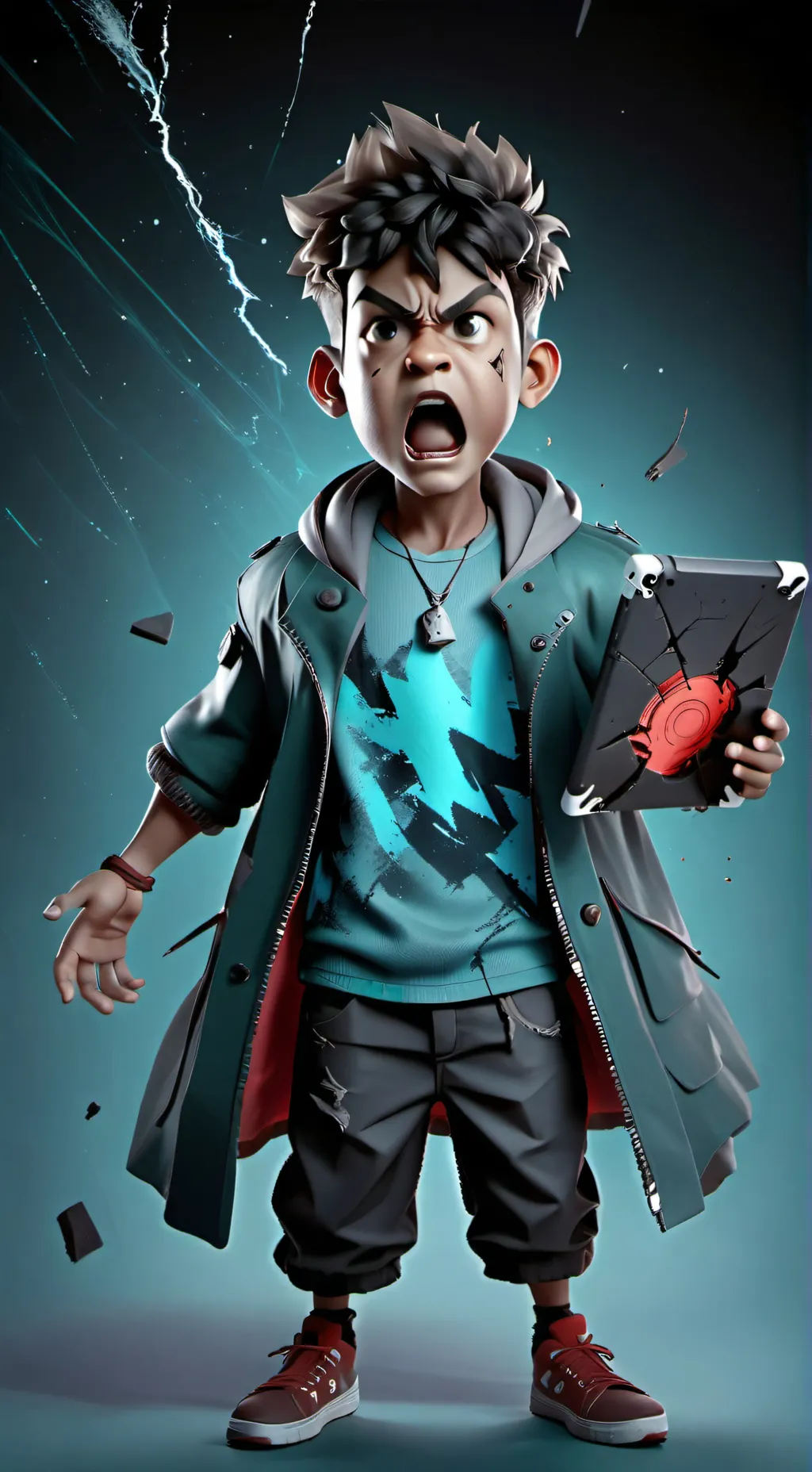 ai character: IPad kid background