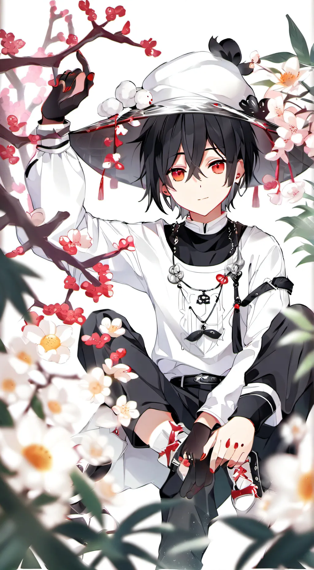 ai character: mha en el bosque background