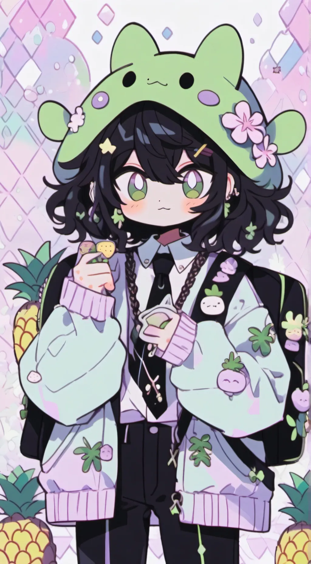 ai character: Froggy  background