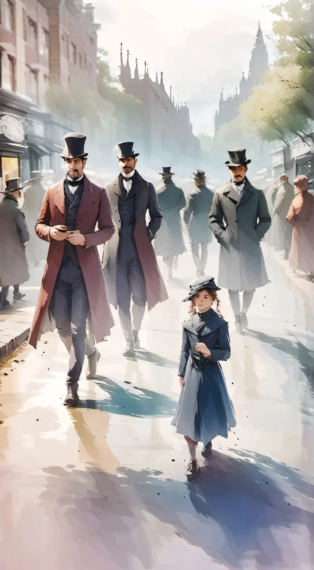 ai character: Victorian London  background