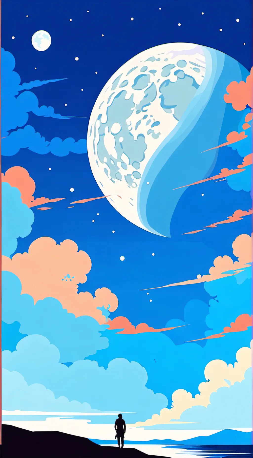 ai character: moon background