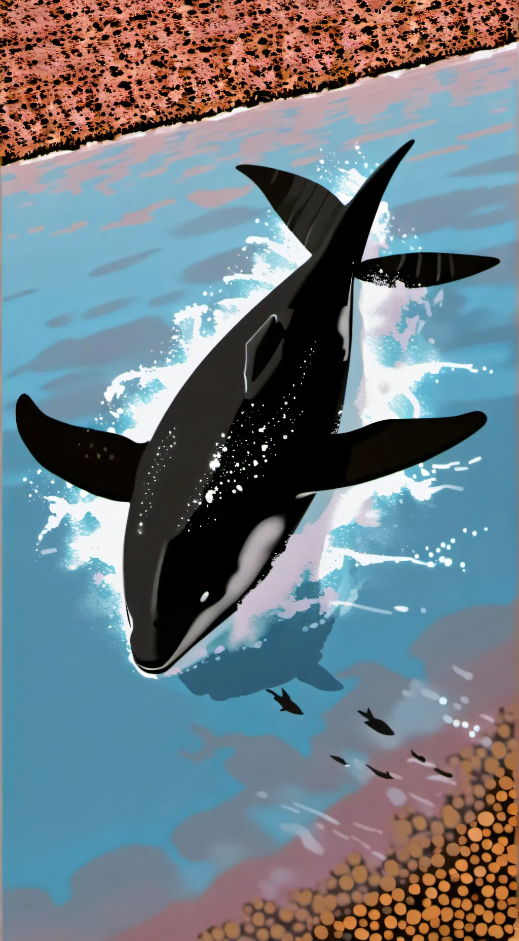 ai character: W Whale background