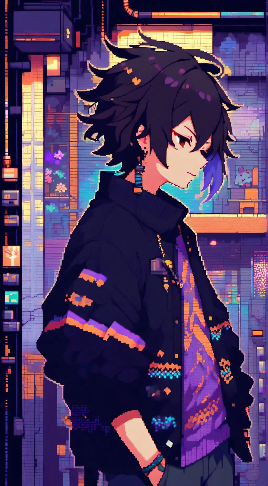 ai character: Haiko kun💙💦💤💧🌀🫧 background