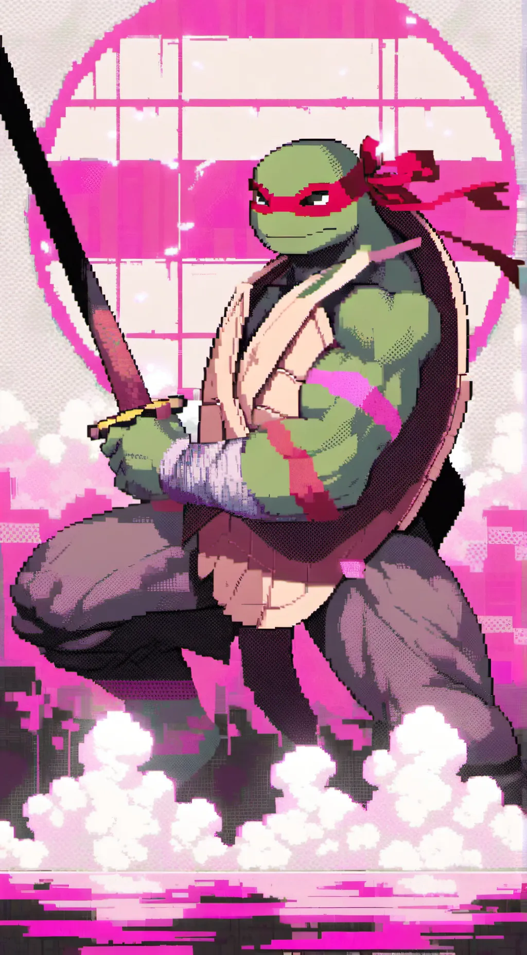 ai character: ROTTMNT  background