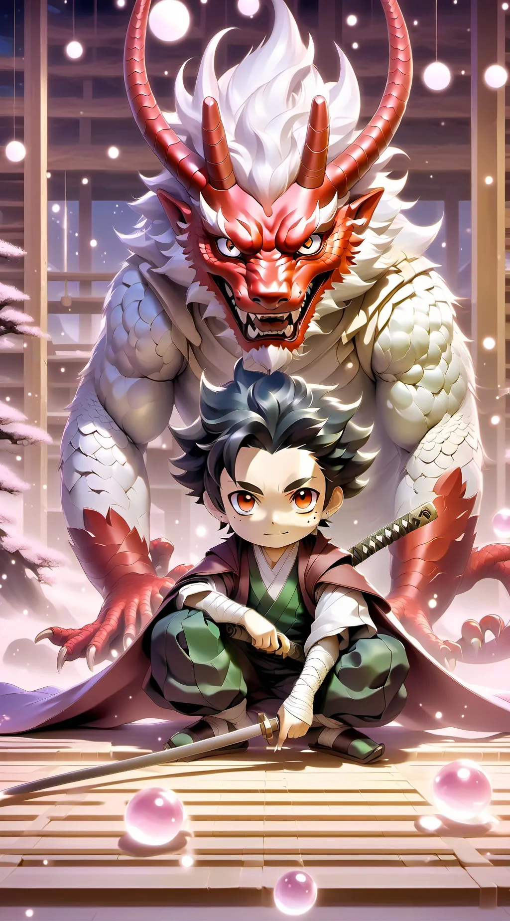 ai character: Demon slayer  background