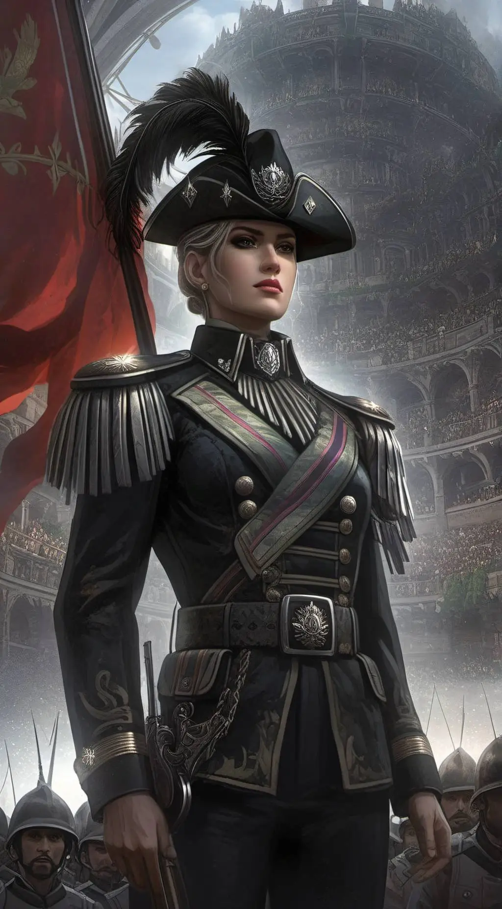 ai character: clina la capitana  background