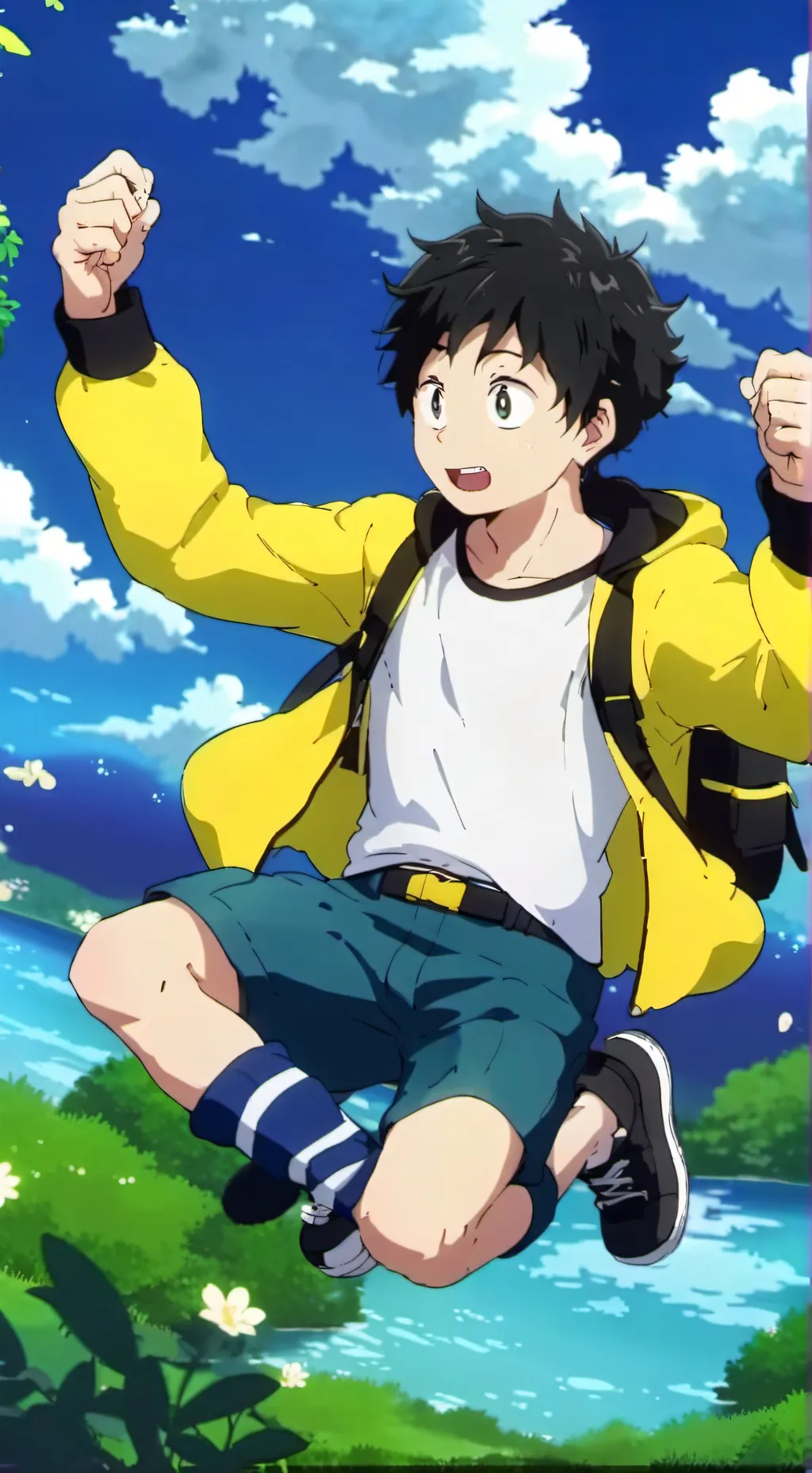 ai character: Bakugo x Deku background