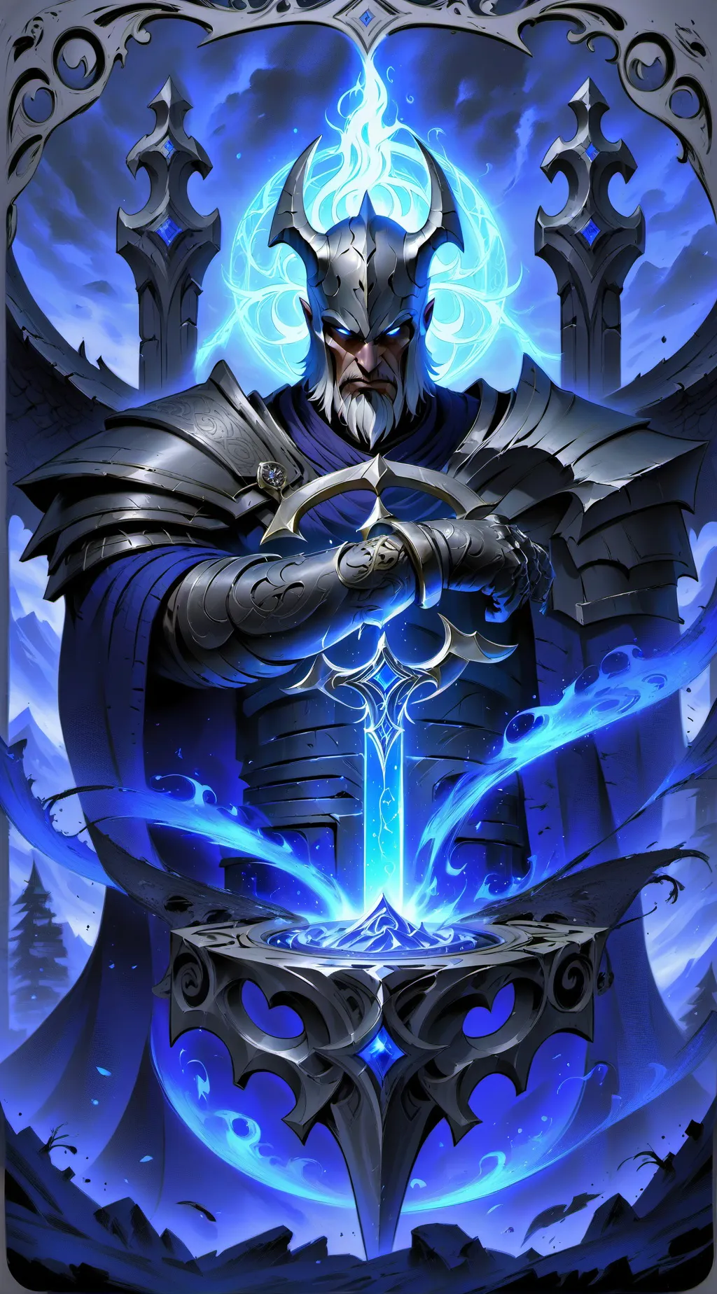 ai character: blue demon background