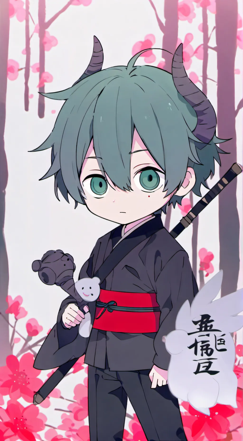 ai character: glitch background