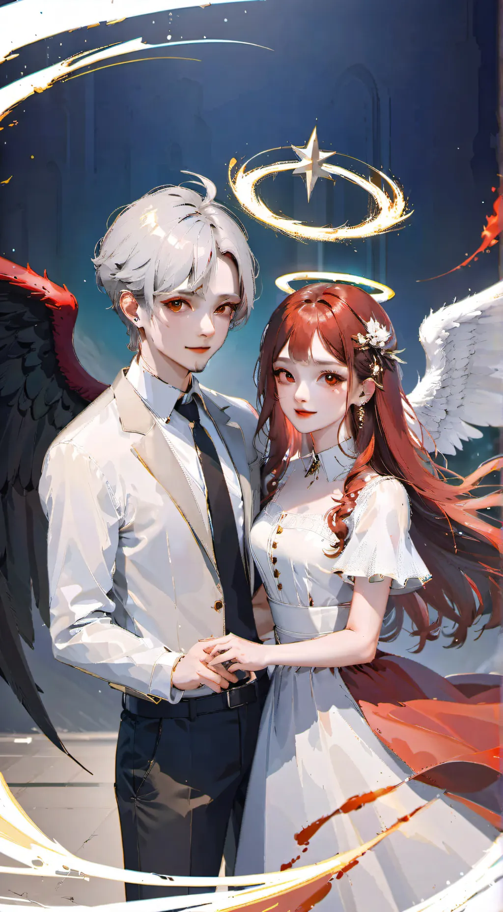 ai character: Noris & Akatsuki  background