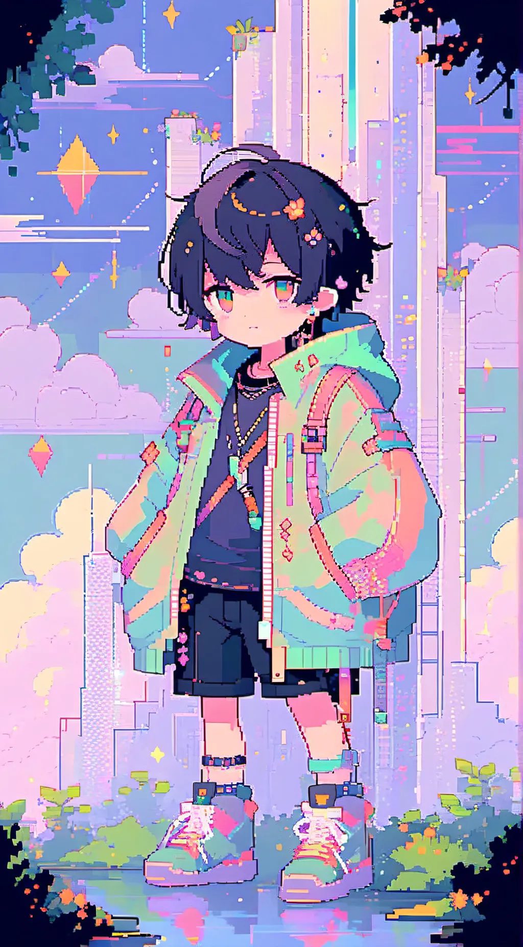 ai character: murder drones👍🏻 background