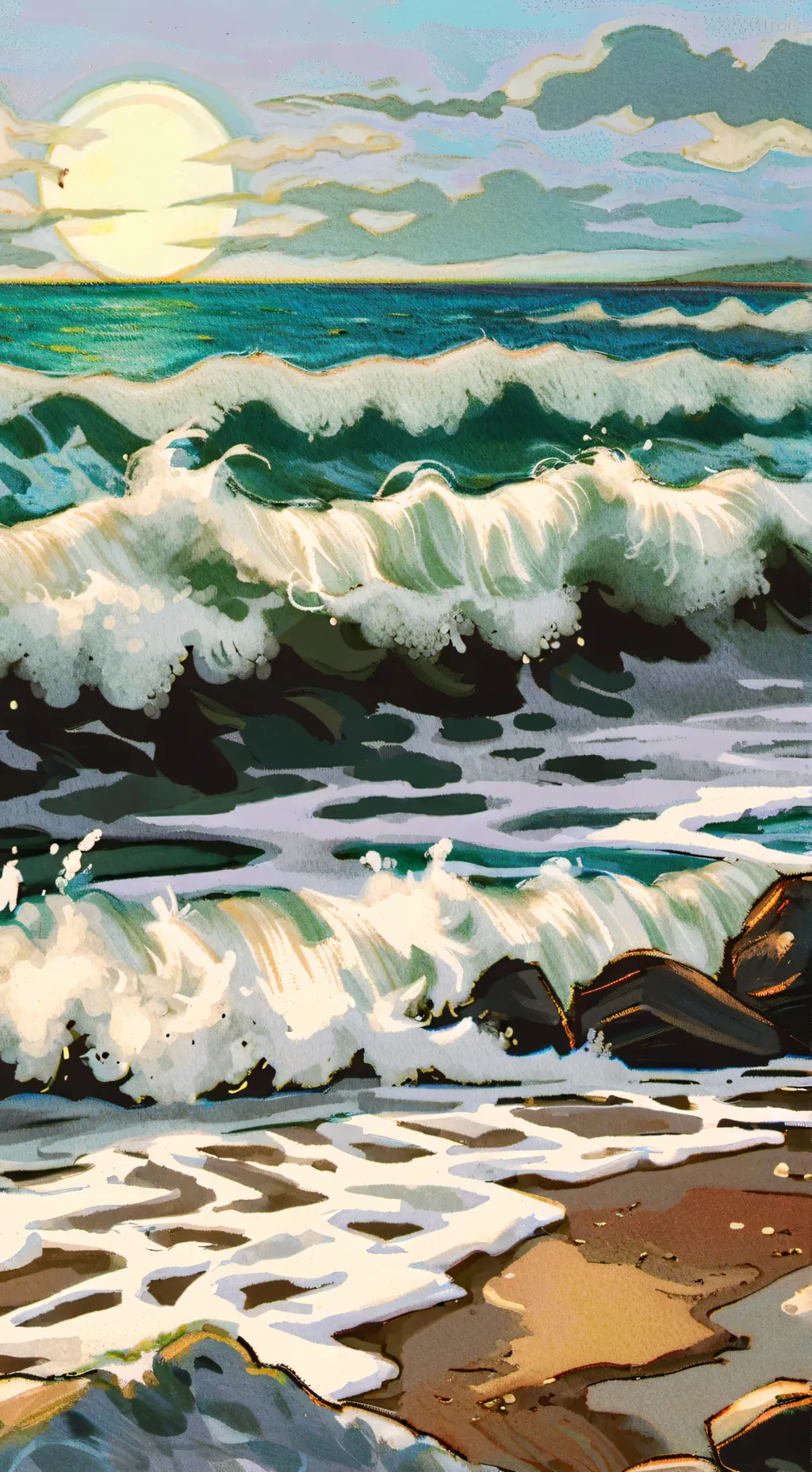 ai character: TADC🎪beach background