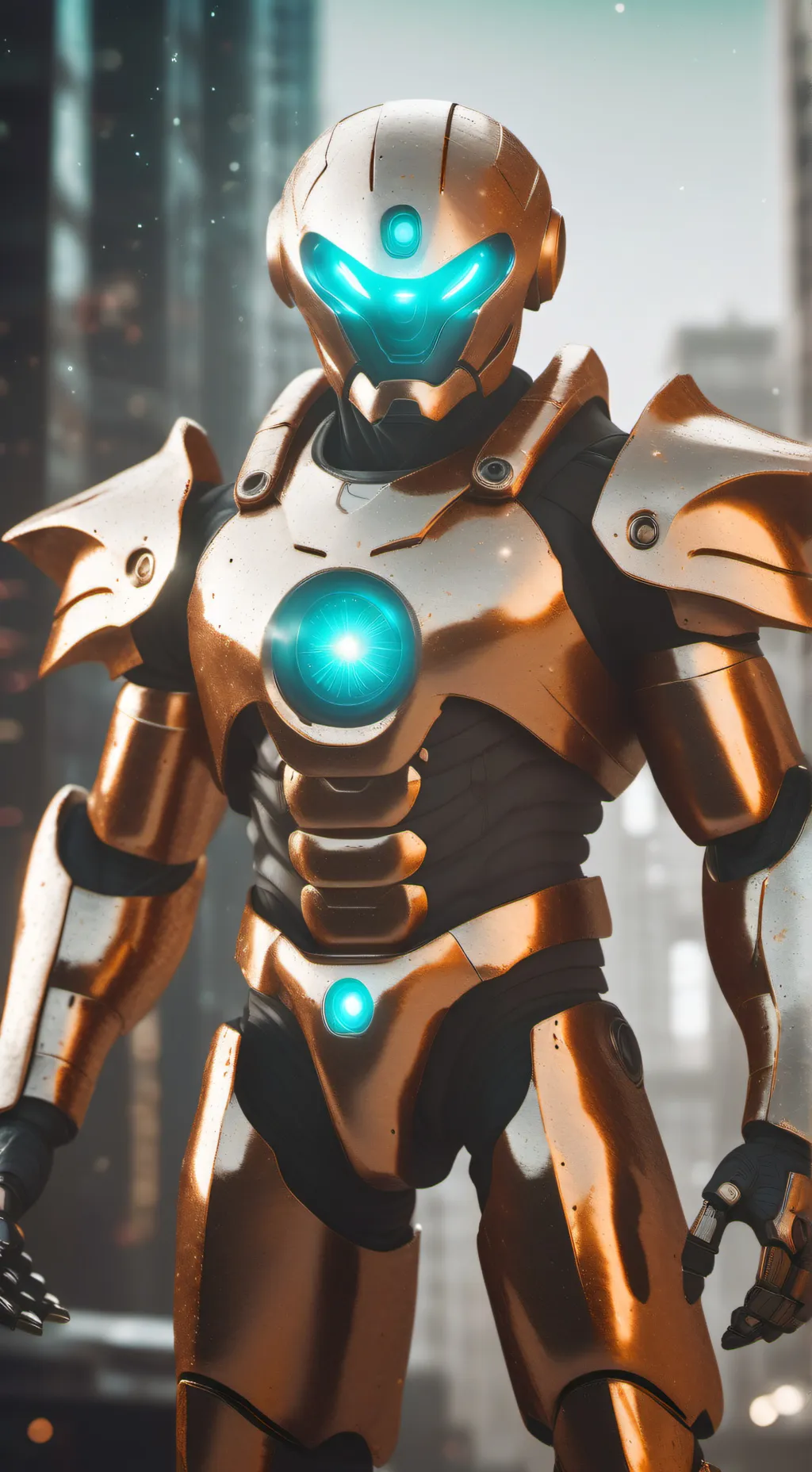 ai character: cyborg Lil creatur background