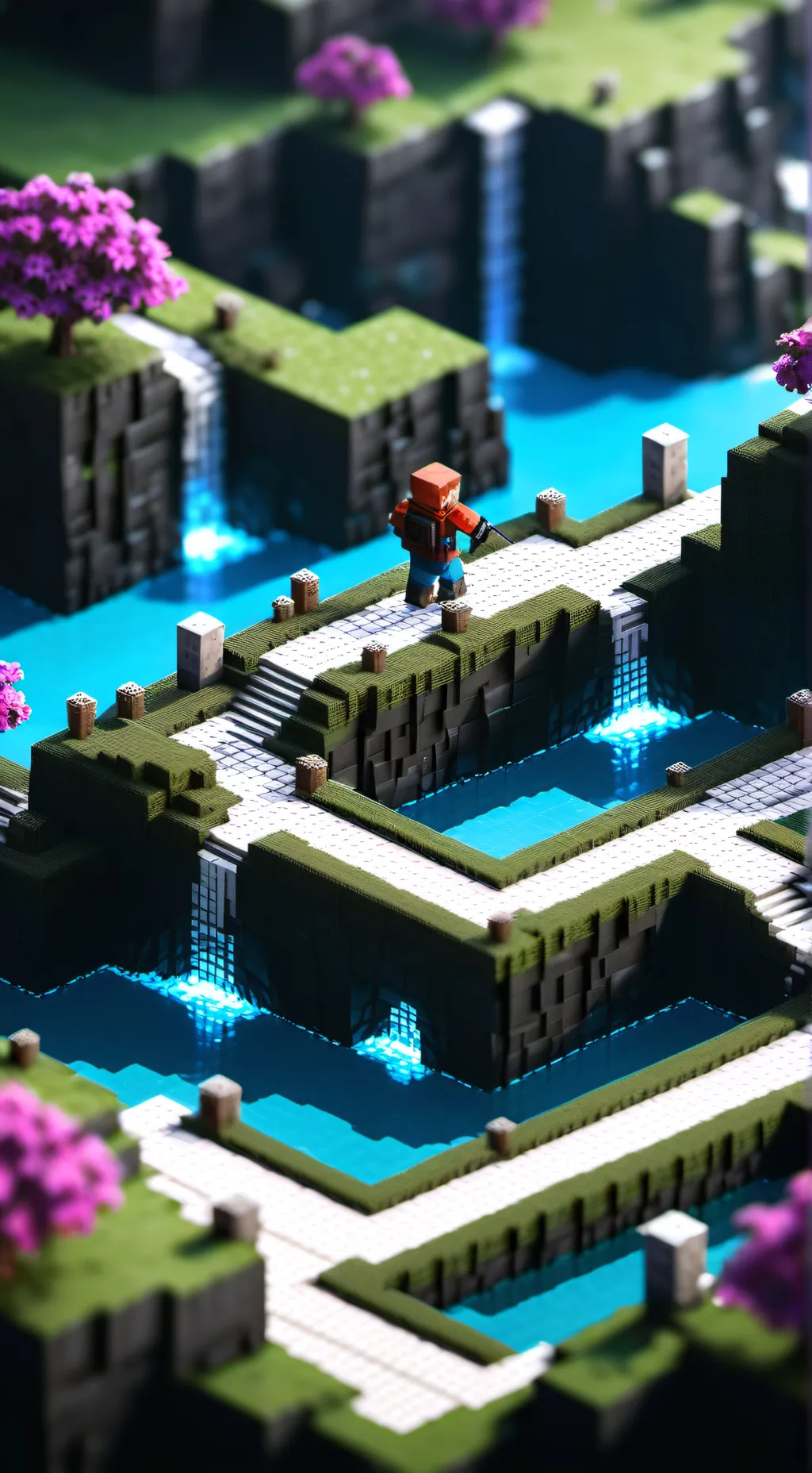 ai character: Minecraft alex background