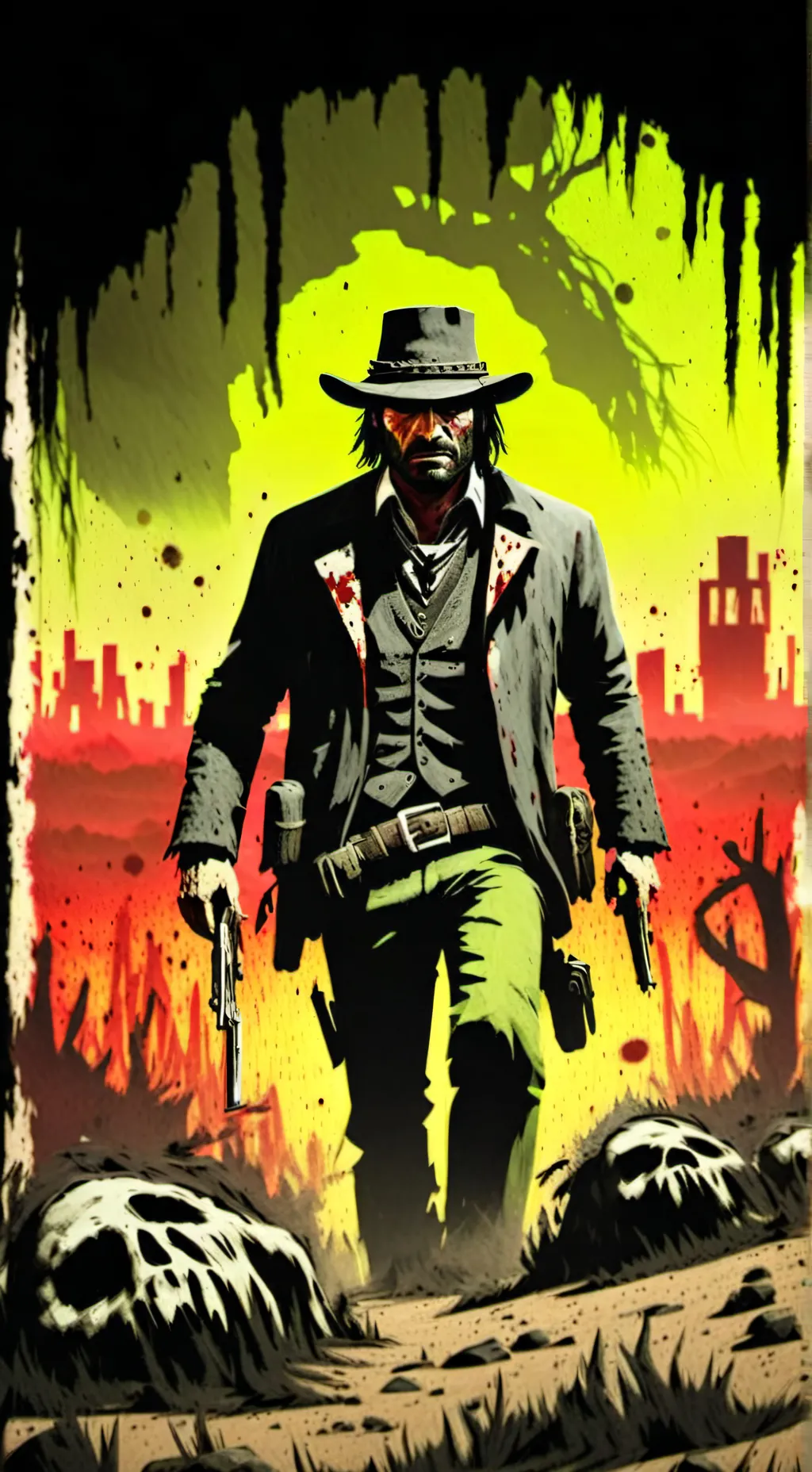 ai character: RDR undead nightma background