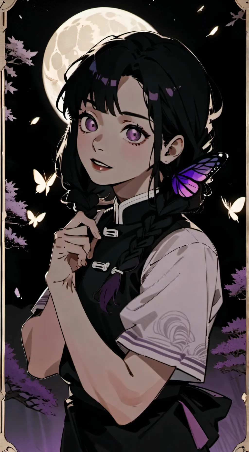 ai character: Shinobu Kocho  background