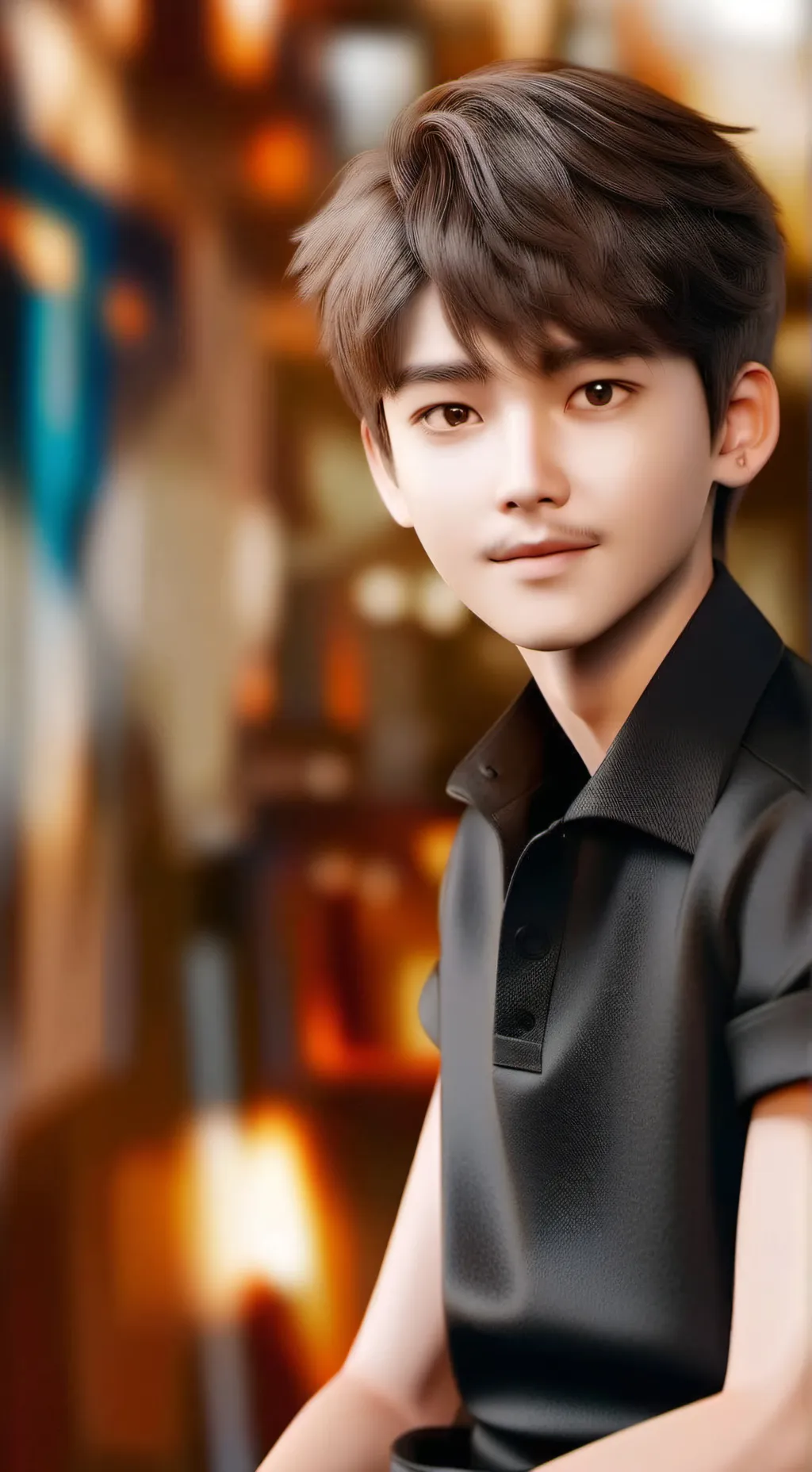 ai character: Black background