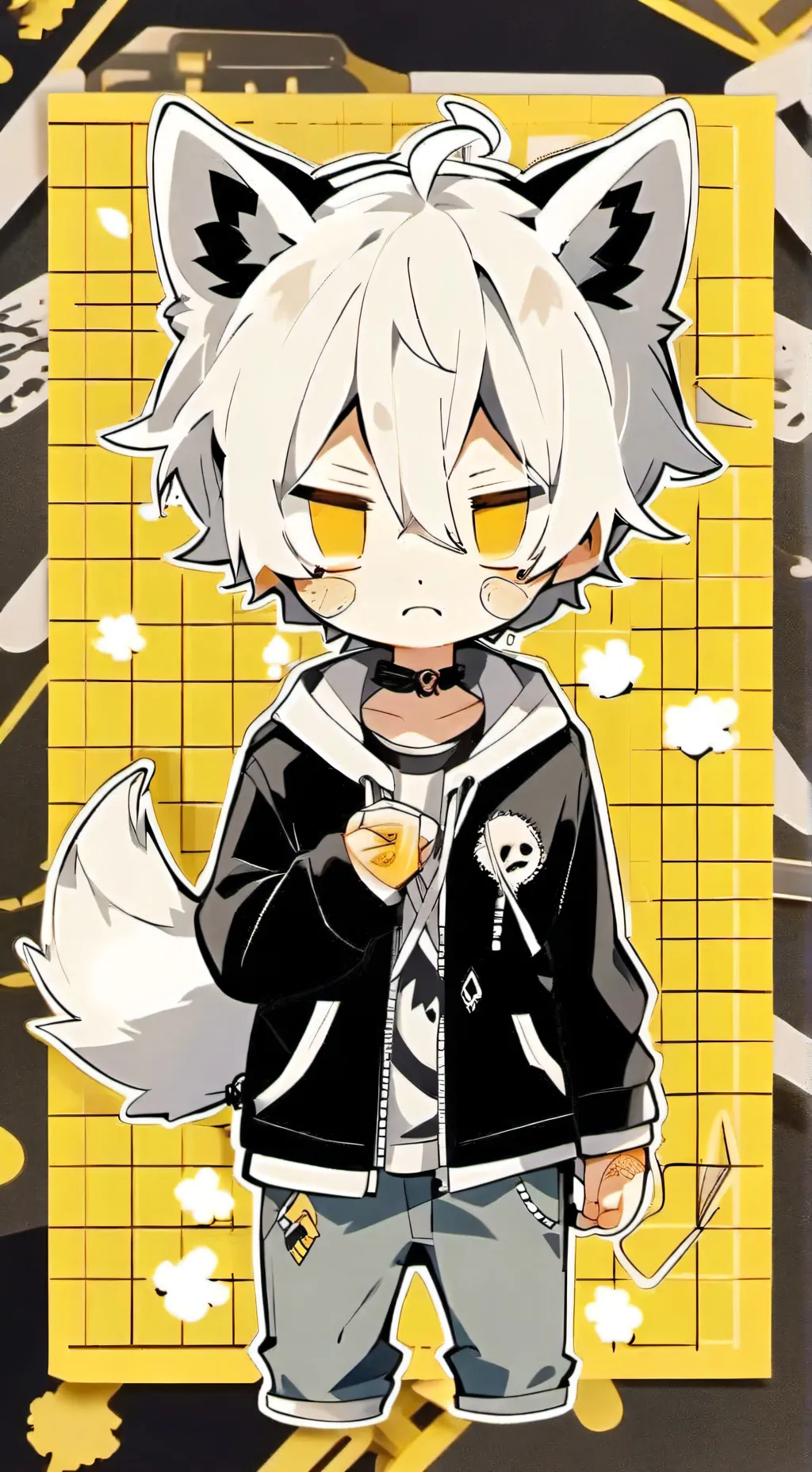 ai character: *i made da talkie* background