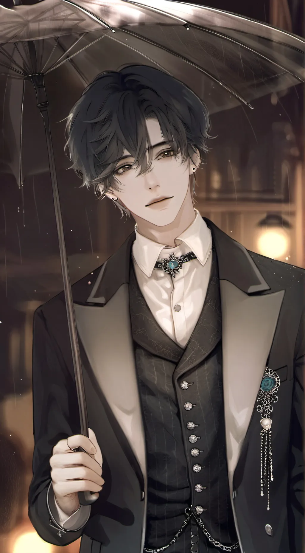 ai character: Dancing inthe rain background