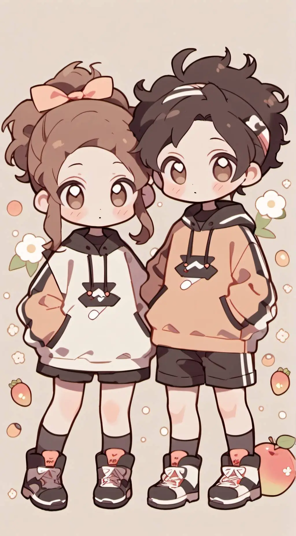 ai character: ahlea and Noah  background