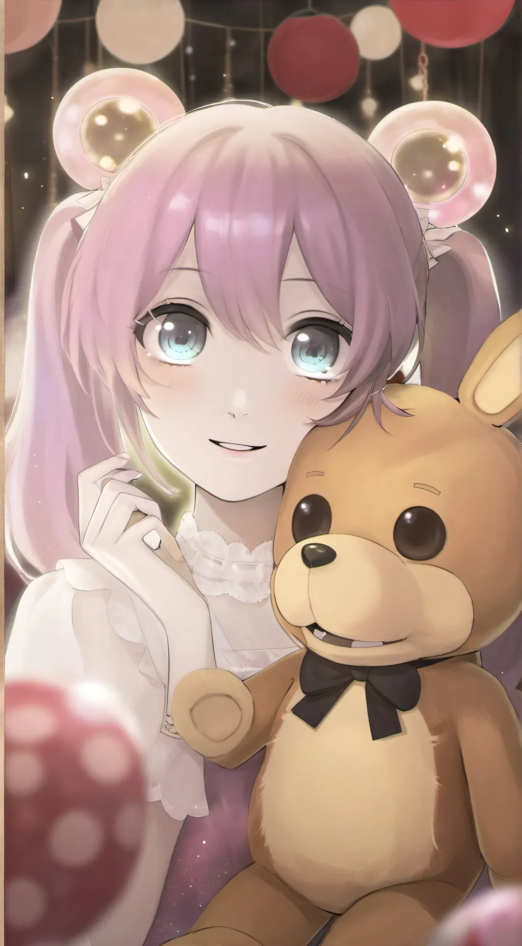 ai character: Mha+Fnaf background