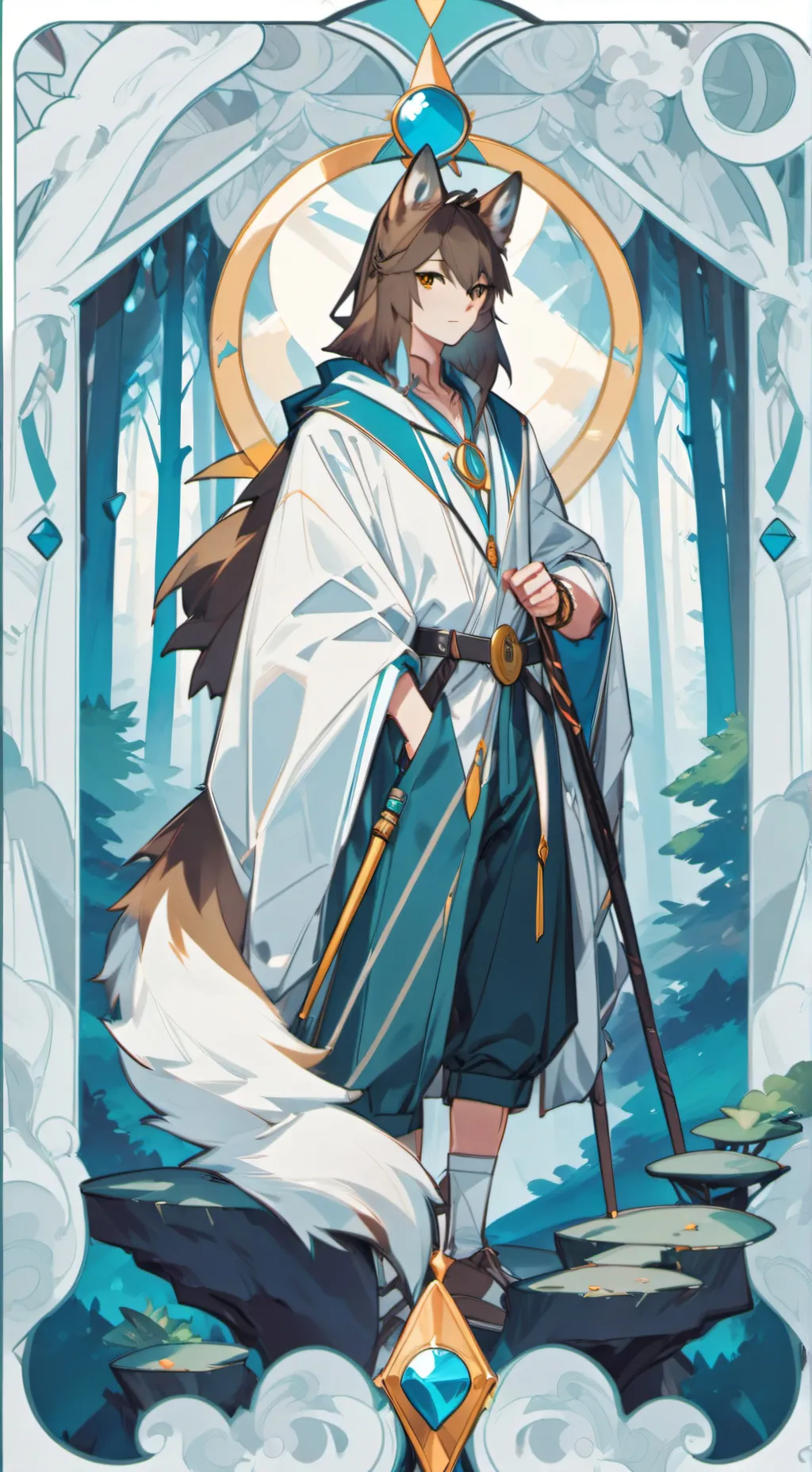 ai character: Fenrir background