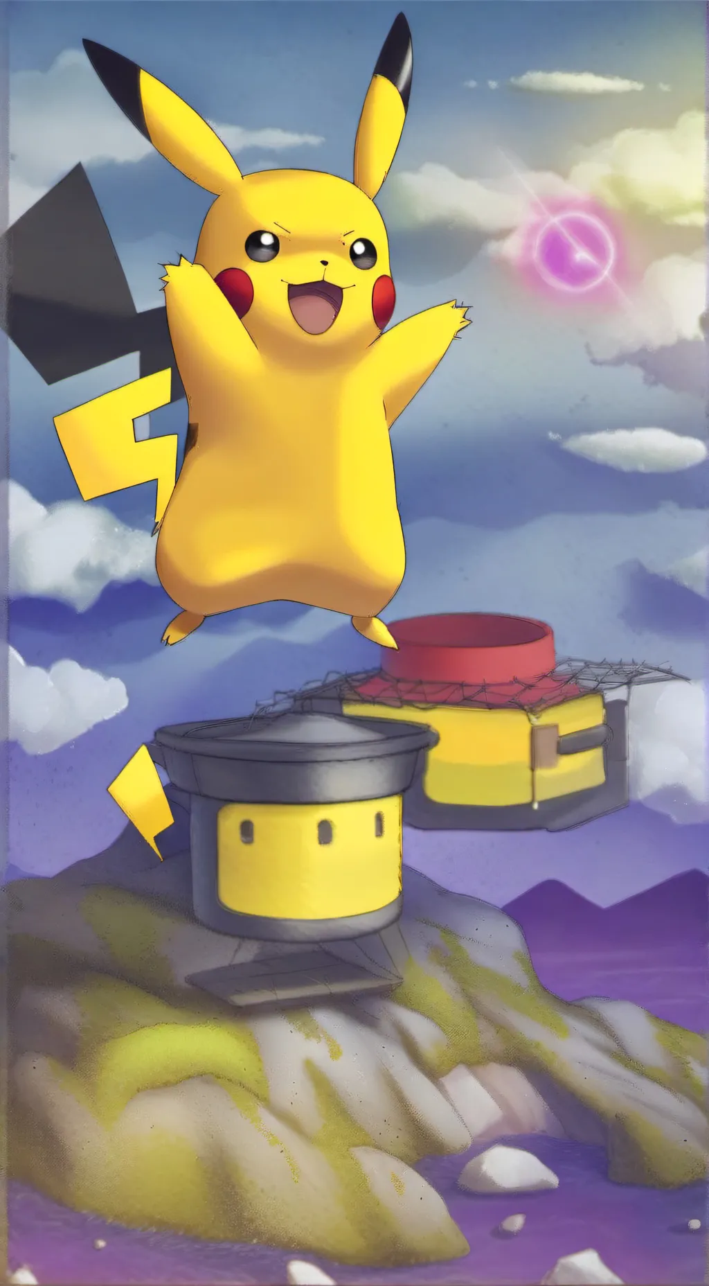 ai character: Pikachu  background